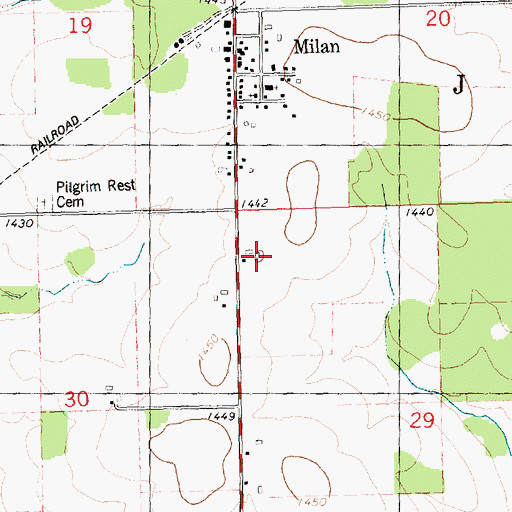 Topographic Map of Ann's Dairy, WI
