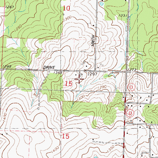 Topographic Map of Zernicke Farms, WI