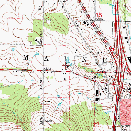 Topographic Map of Witter's Dairy Farm, WI