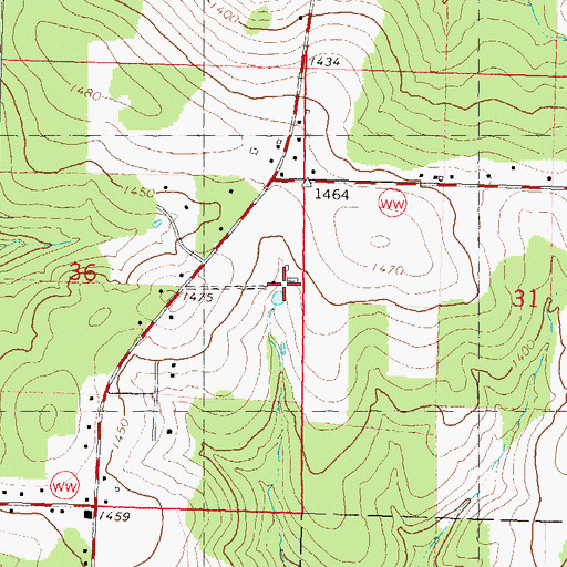Topographic Map of Wilke's Dairy Farm, WI