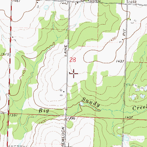 Topographic Map of Spring Hill Farm, WI