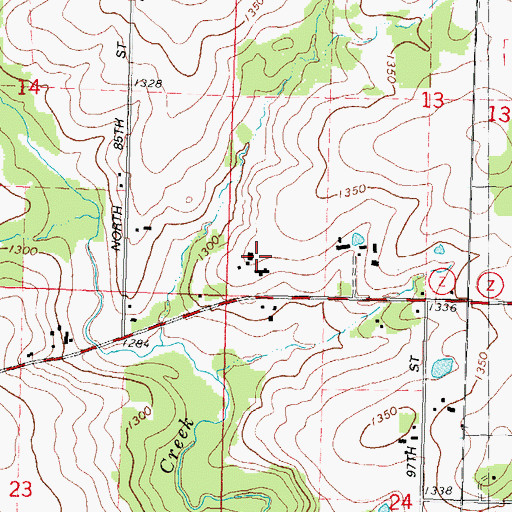 Topographic Map of Fenhaus Dairy Farms, WI