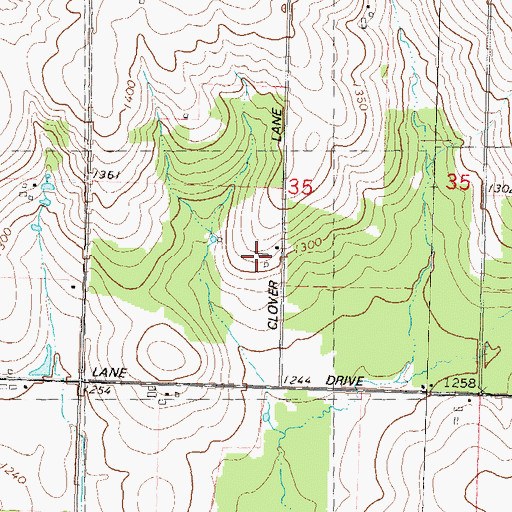 Topographic Map of Elk Valley Farms, WI