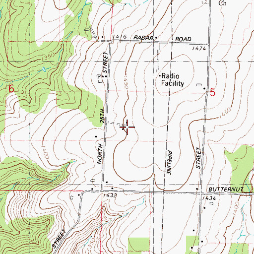 Topographic Map of Sweetwater Ranch, WI