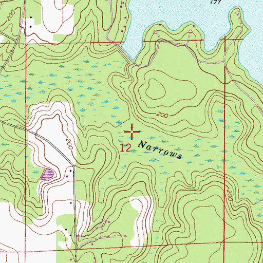 Topographic Map of Raccoon Hollow Branch, FL