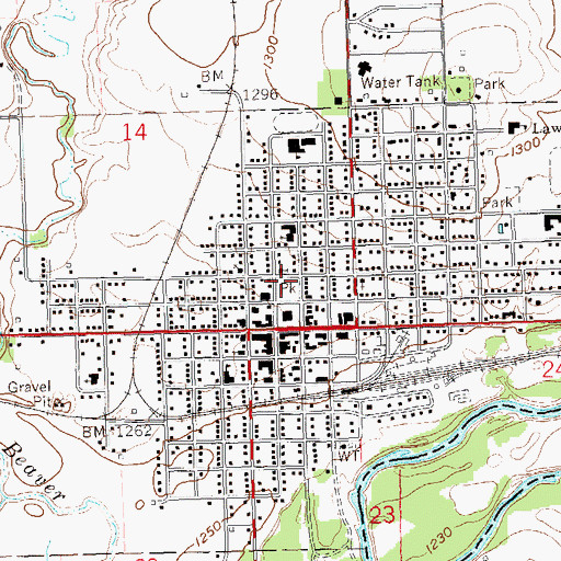 Topographic Map of Canton Public Library, SD