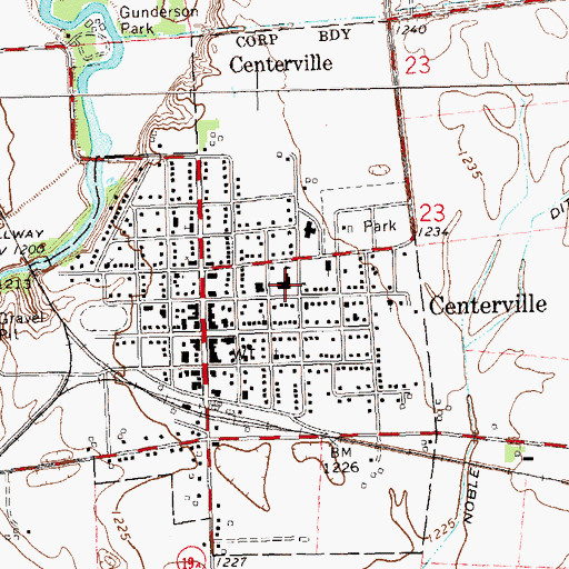 Topographic Map of Centerville Community Library, SD