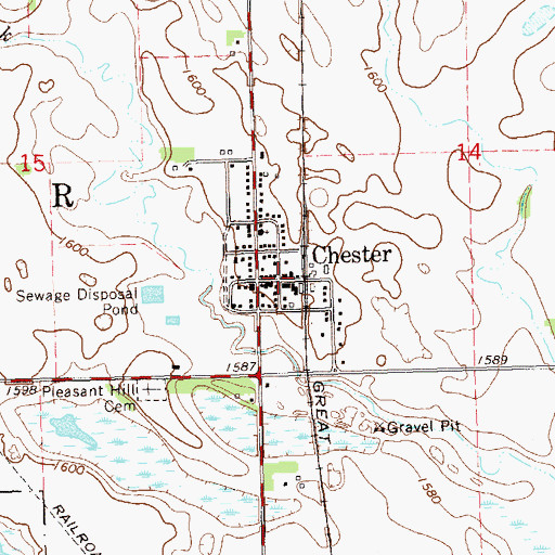Topographic Map of Delker Memorial Library (historical), SD