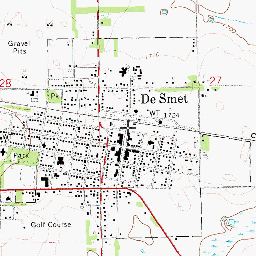 Topographic Map of Hazel L Meyer Memorial Library, SD