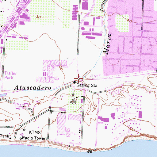 Topographic Map of Maria Ygnacio Creek, CA