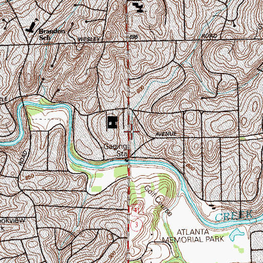 Topographic Map of Haynes Manor Park, GA