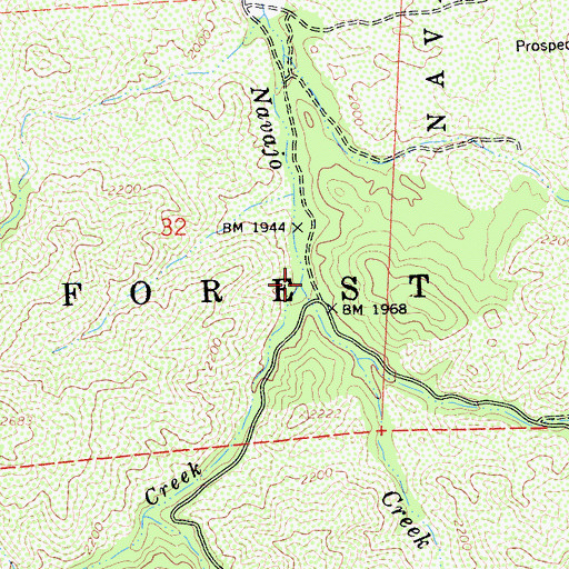 Topographic Map of Mariana Creek, CA