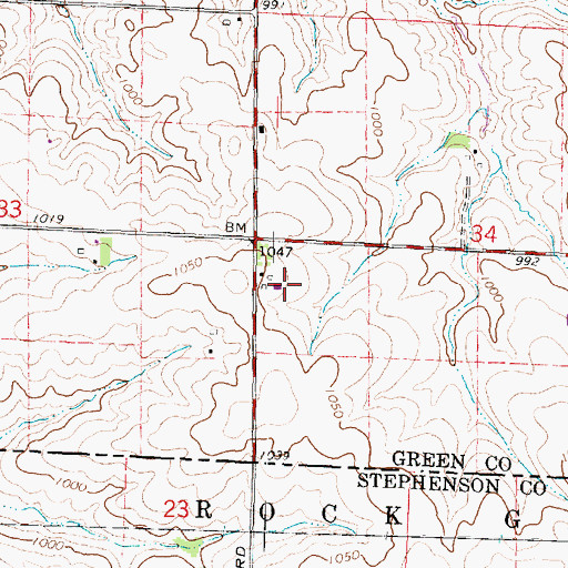 Topographic Map of Devoe Farm, WI
