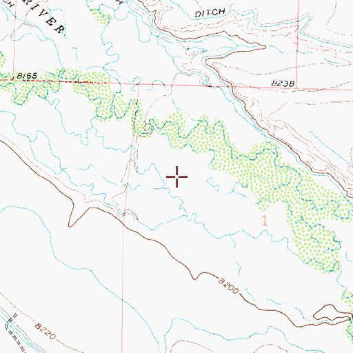 Topographic Map of Martin Ditch, CO