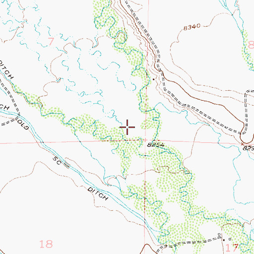 Topographic Map of Mathews Ditch, CO