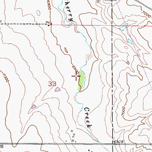 Topographic Map of McCracken Ditch, CO