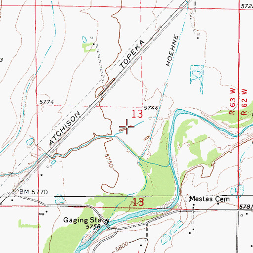 Topographic Map of McDonald Ditch, CO