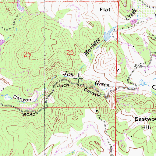 Topographic Map of Mariette Creek, CA