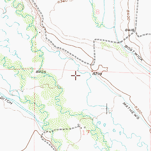 Topographic Map of Meadow Creek Ditch, CO