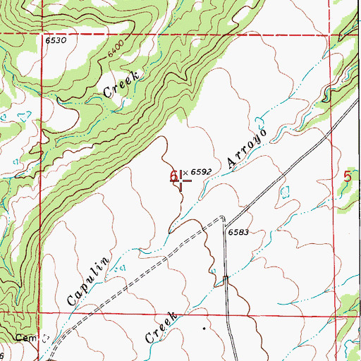 Topographic Map of Miguel Gurule Ditch, CO