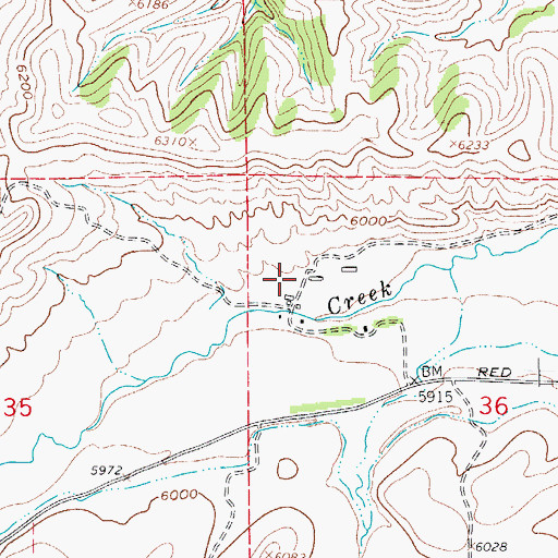 Topographic Map of Mitchell Weymouth Ditch 1, CO
