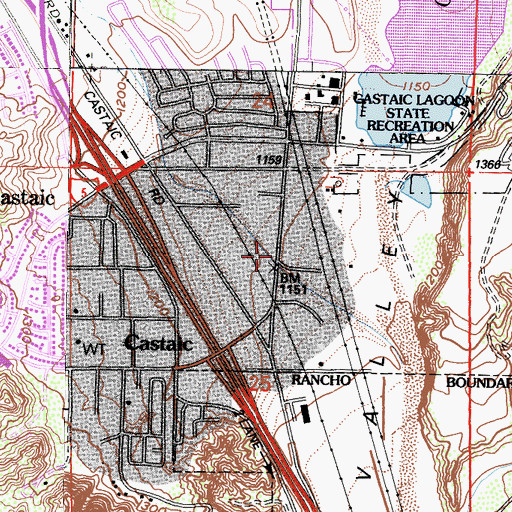 Topographic Map of Marple Canyon, CA