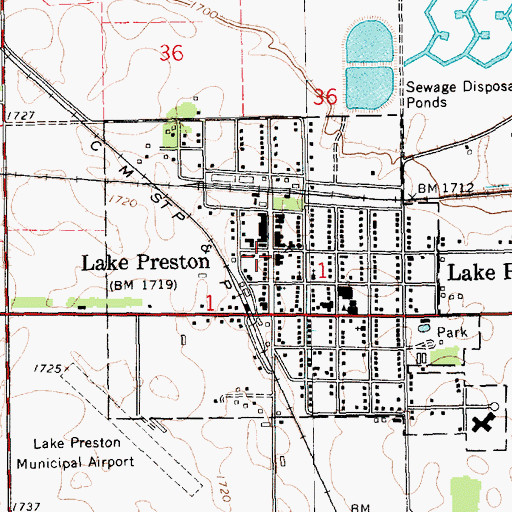 Topographic Map of Dorothee Pike Memorial Library, SD