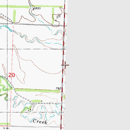 Topographic Map of Long Valley Branch Library, SD
