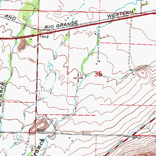 Topographic Map of Montoya-Mexican Ditch, CO