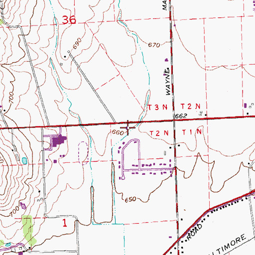 Topographic Map of Community Christian Church (Trenton Campus), OH