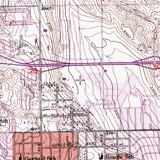 Topographic Map of He Sapa College Center Library, SD