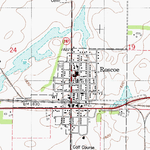 Topographic Map of Edmunds Central Library, SD