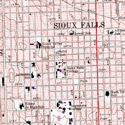 Topographic Map of Norman B Mears Library, SD