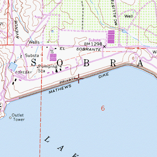 Topographic Map of Mathews Dike, CA