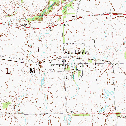 Topographic Map of Grant County Mini-Library III, SD