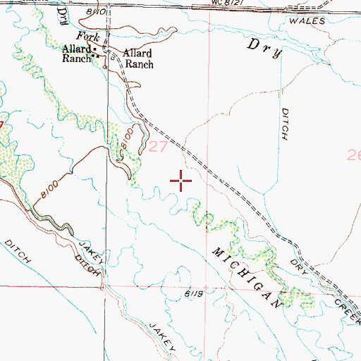 Topographic Map of Nancy Jane Ditch, CO