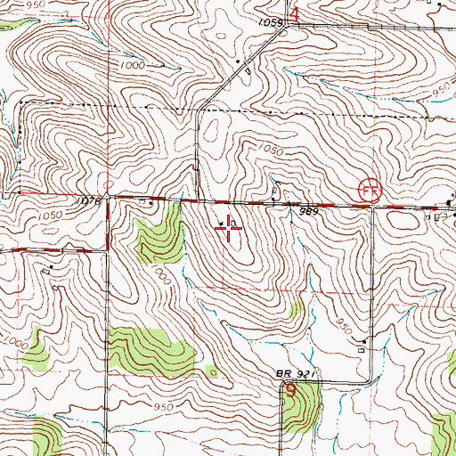 Topographic Map of Swanson Farms, WI