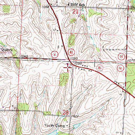 Topographic Map of High Road Dairy Farm, WI