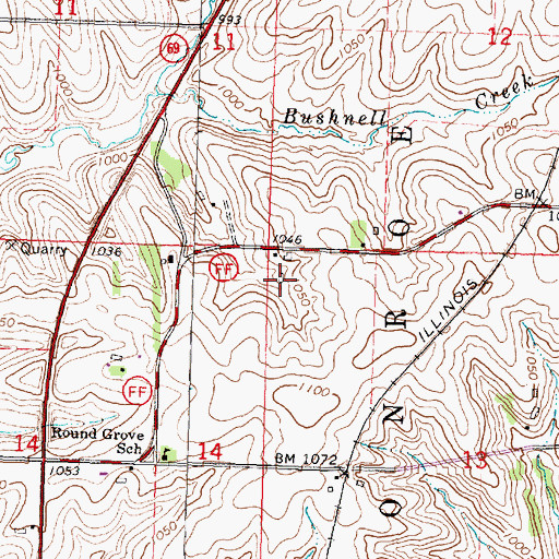 Topographic Map of Pine Valley Farm, WI