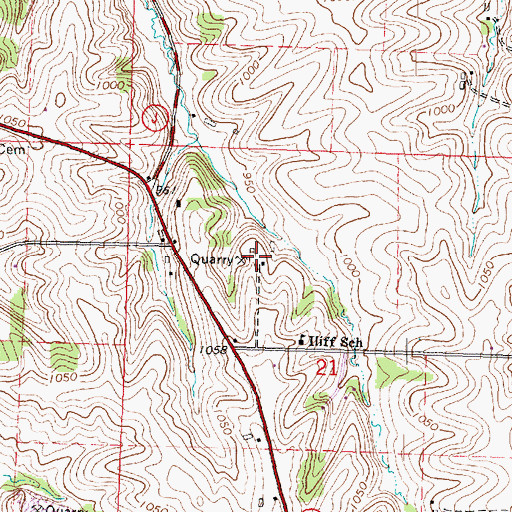 Topographic Map of Weckerly Dairy, WI