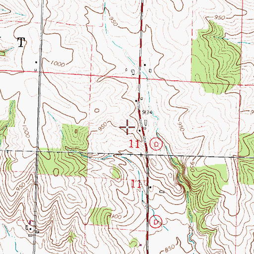 Topographic Map of Anderson Dairy, WI
