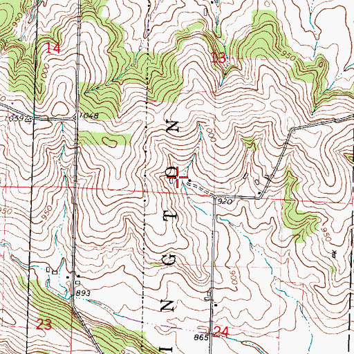 Topographic Map of Hockland Dairy, WI