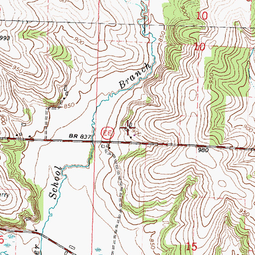 Topographic Map of Pleasant Home Dairy, WI