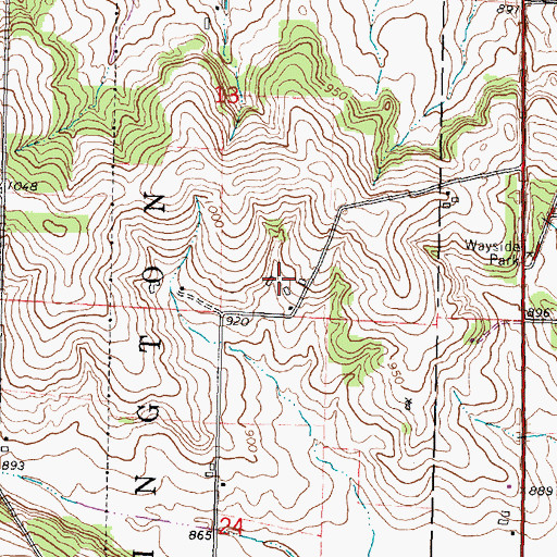 Topographic Map of Gempeler Farms, WI
