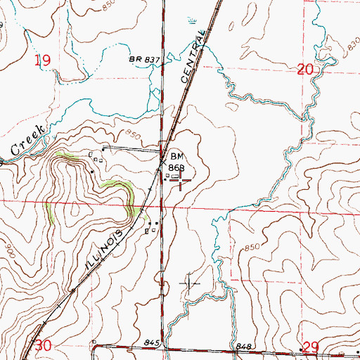 Topographic Map of Witt Farms, WI