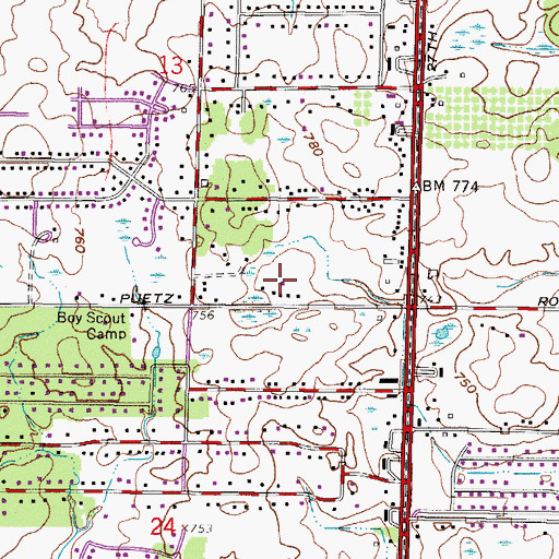 Topographic Map of Wendt Greenhouse, WI