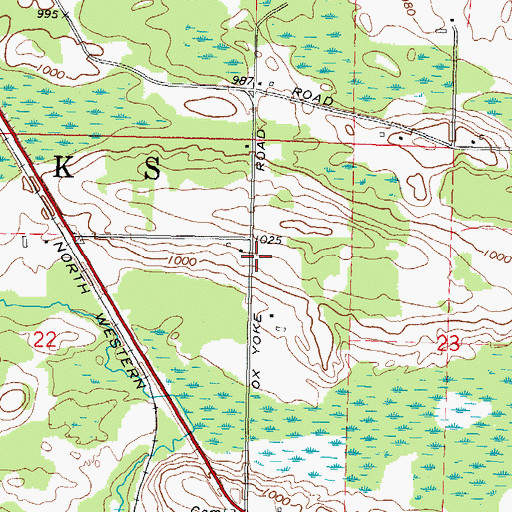 Topographic Map of Kerstens Greenhouse, WI