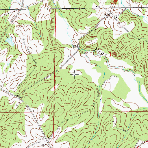 Topographic Map of Traylor Family Cemetery, AL