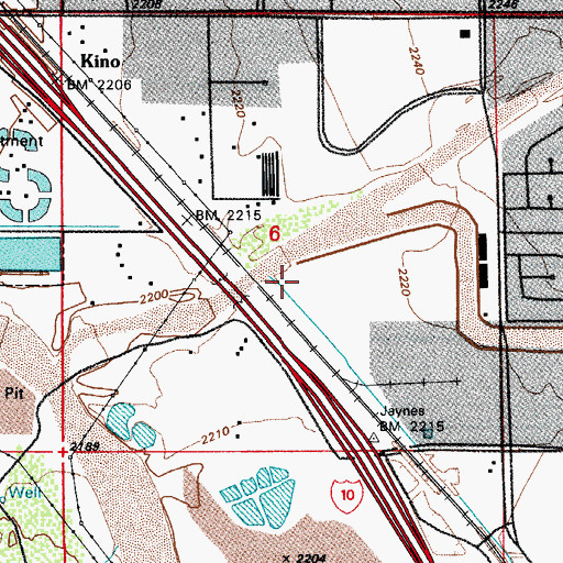 Topographic Map of Caada del Oro, AZ