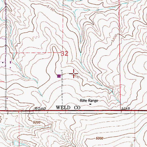 Topographic Map of Colorado National Golf Club, CO